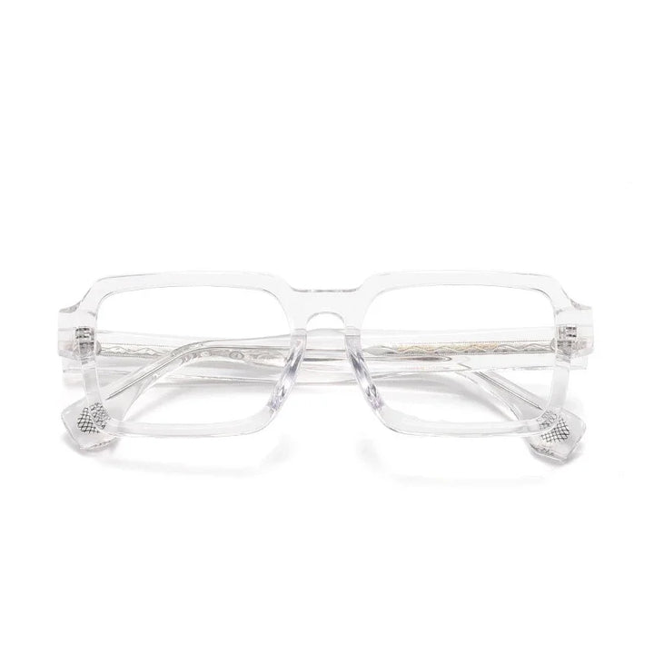 Aror Men's Full Rim Square Brow Line Thick Acetate Eyeglasses 61778