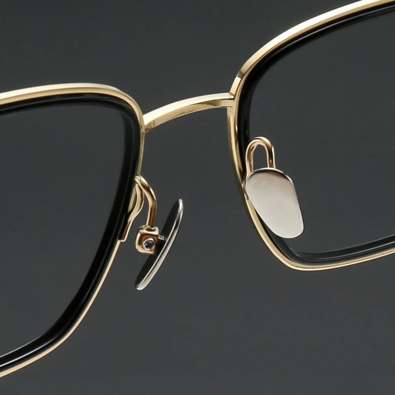Muzz SH0074 men's square titanium acetate prescription eyeglasses — view 8
