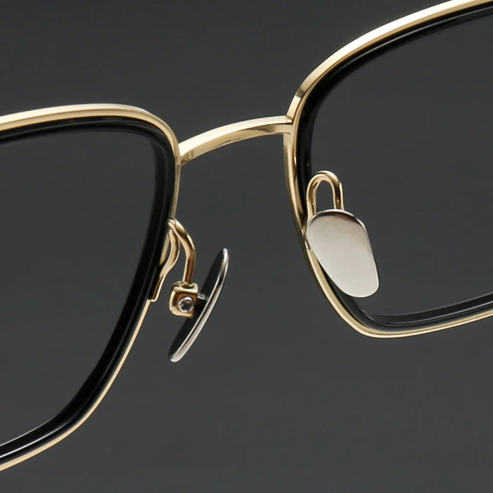 Muzz SH0074 men's square titanium acetate prescription eyeglasses — view 8
