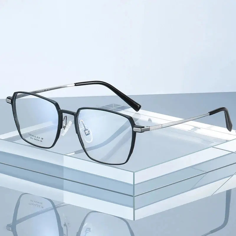 Hotochki Unisex Full Rim Square Titanium Frames 201300 — view 1 | Hotochki at FuzWeb