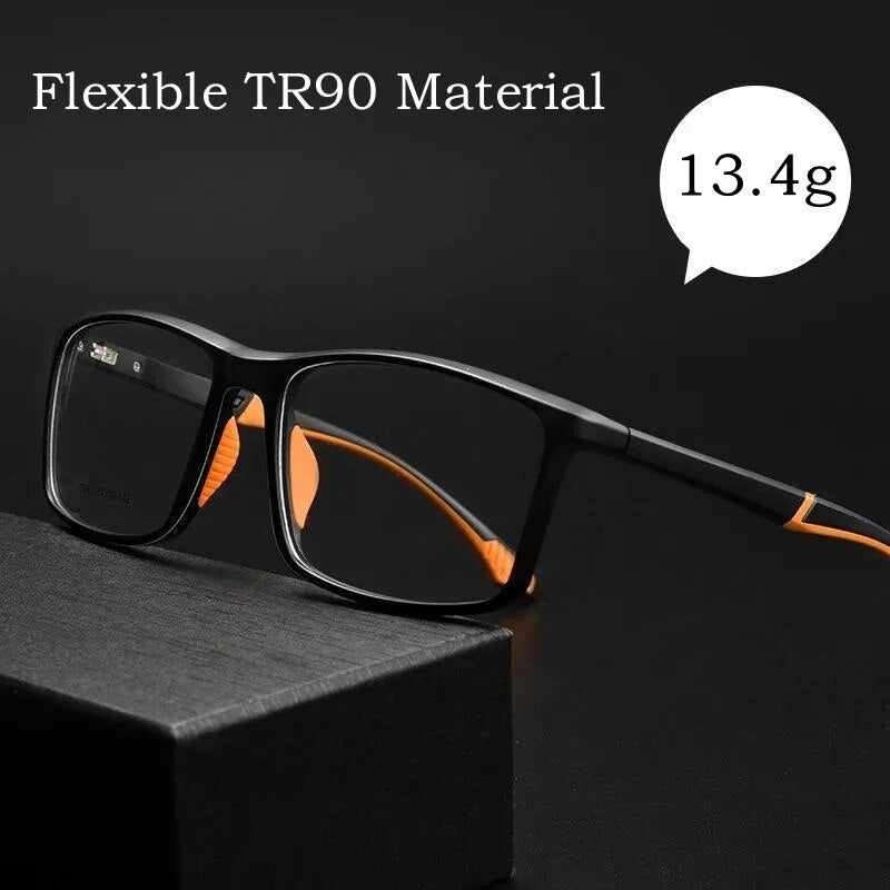 Yimaruili Unisex Full Rim Square Tr 90 Sport Eyeglasses Y1226d Full Rim Yimaruili Eyeglasses   