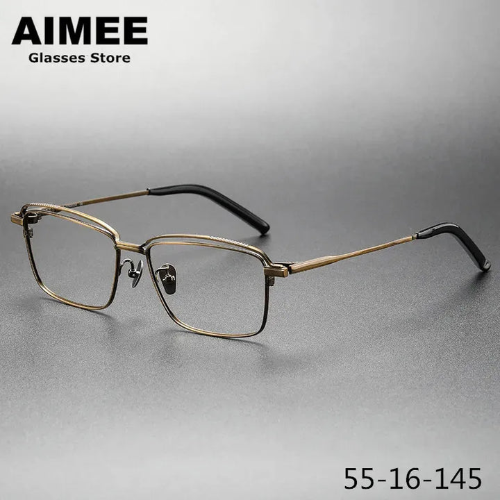 Aimee Unisex Full Rim Square Acetate Titanium Eyeglasses 95020 Full Rim Aimee   