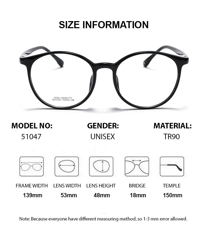 Summer Flower Women's Full Rim Round Tr 90 Titanium Eyeglasses 51047 Full Rim Summer Flower