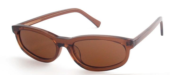 Esnbie Women's Full Rim Slim Oval Rectangle Acetate Sunglasses 240791