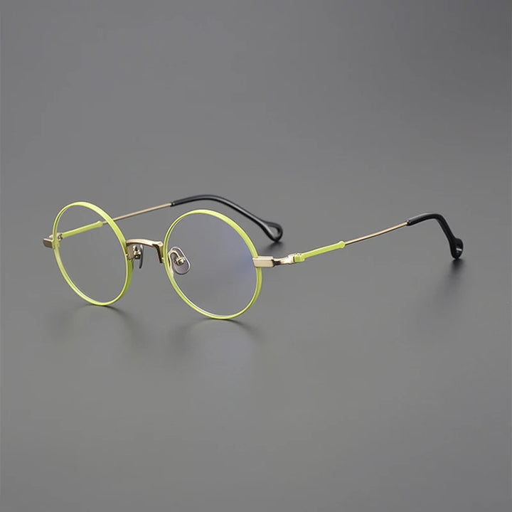 Nobler Unisex Full Rim Small Round Titanium Eyeglasses B0325 Full Rim Nobler C1  