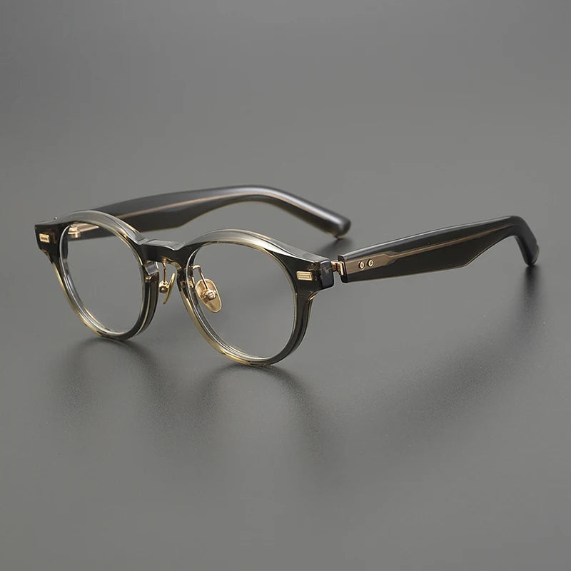Black Mask Women's Full Rim Round Acetate Eyeglasses 61150