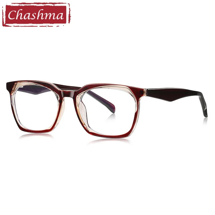 Chashma Ottica Unisex Full Rim Square Tr 90 Titanium Eyeglasses 474001