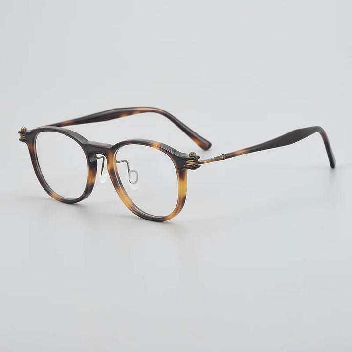 Bobbie Unisex Full Rim Square Acetate Titanium Eyeglasses 695885