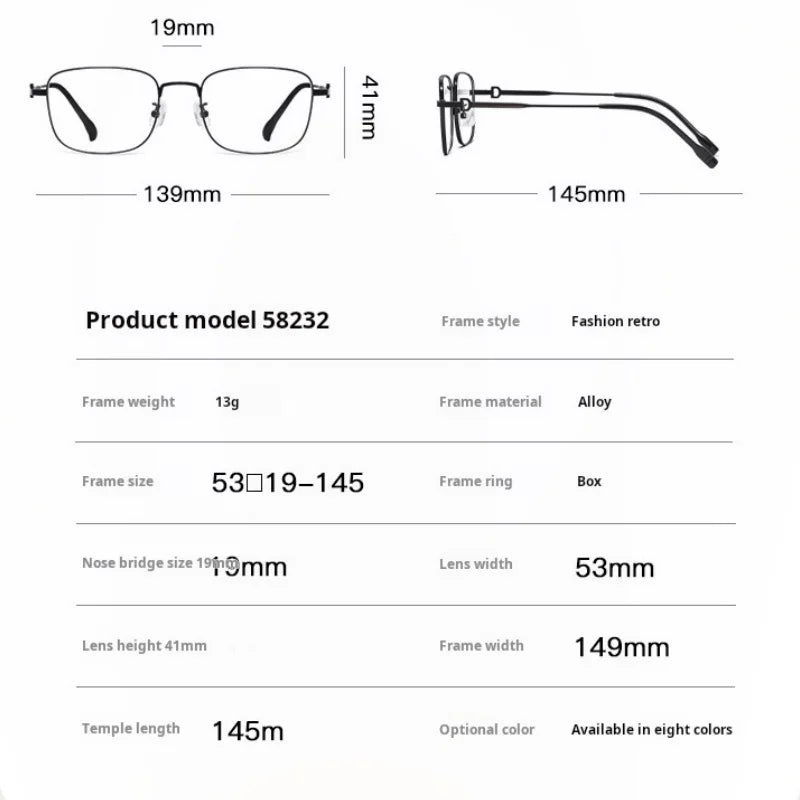 Momoja Unisex Full Rim Square Alloy Eyeglasses 758232