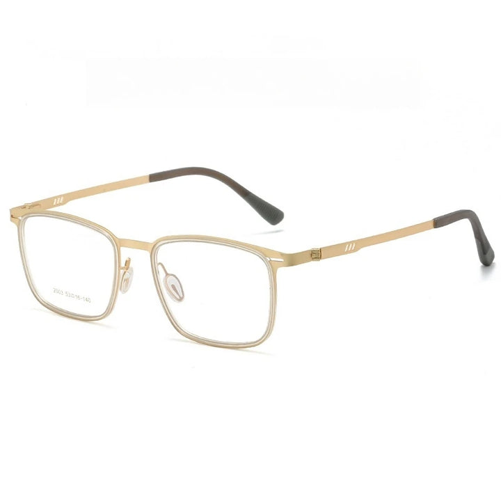 Yimaruili Men's Full Rim Square Alloy Eyeglasses 20034