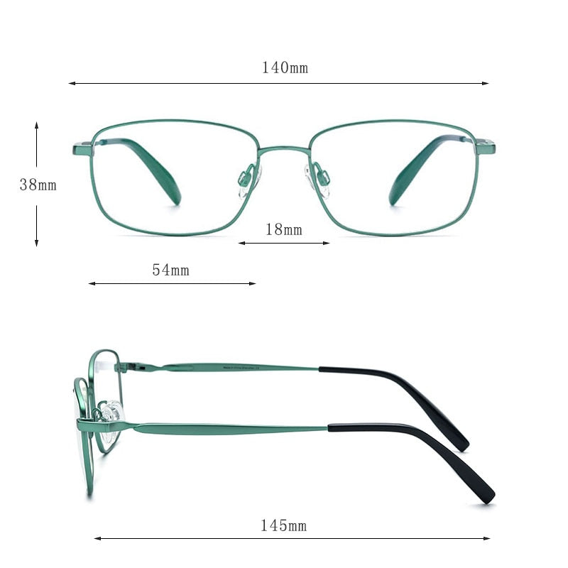 Hdcrafter Unisex Full Rim Square Tr 90 Titanium Eyeglasses 185755 Full Rim Hdcrafter Eyeglasses   