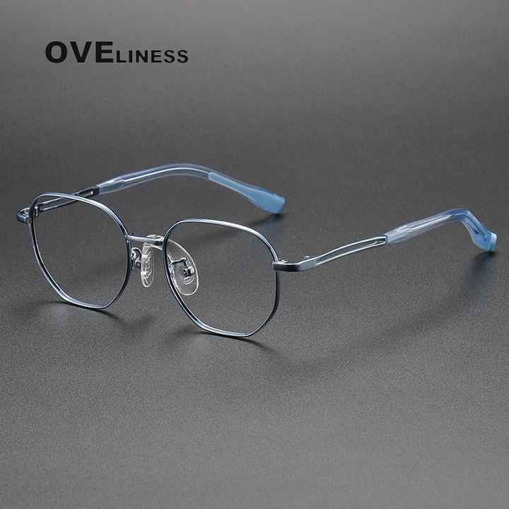 Oveliness Unisex Youth's Full Rim Oval Titanium Eyeglasses  O80942 Full Rim Oveliness blue  