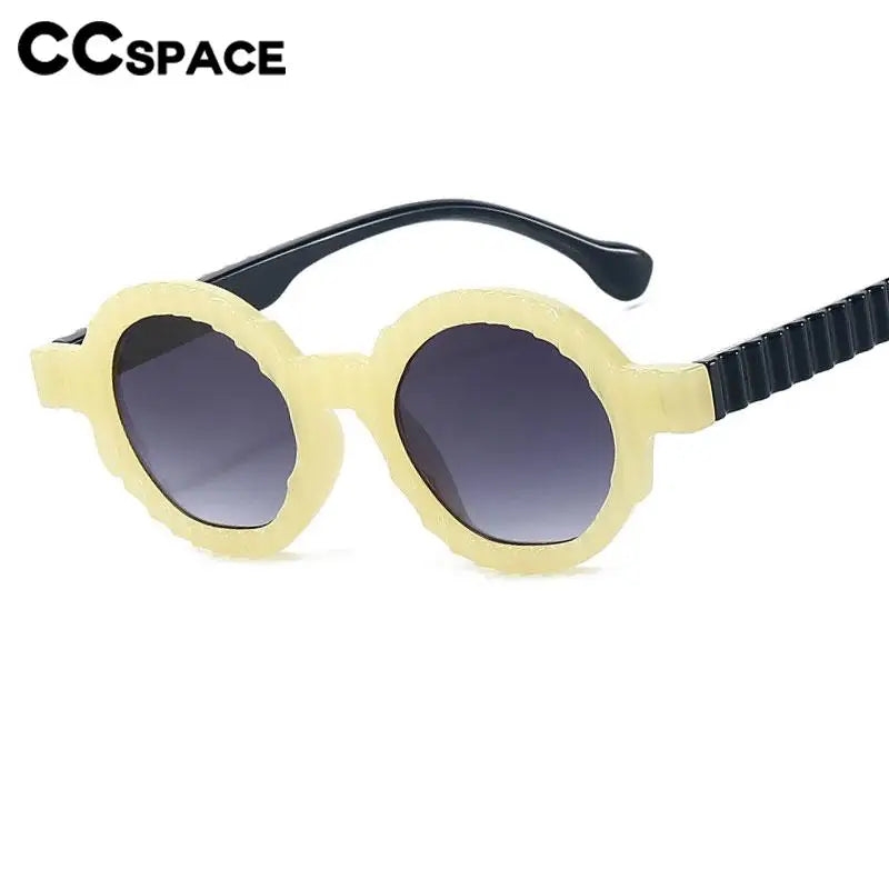 CCspace Women's Full Rim Round Polycarbonate UV400 Sunglasses 57504 Sunglasses CCSpace   