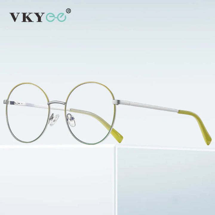 Vicky Women's Full Rim Stainless Steel Round Reading Glasses 3082 Reading Glasses Vicky   