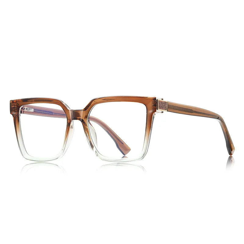 CCspace Women's Full Rim Square Tr 90 Alloy Reading Glasses 802724