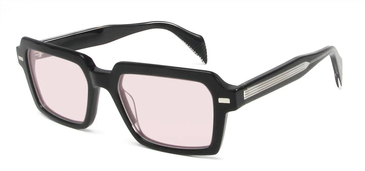 Esnbie Unisex Full Rim Polygon Rectangular Acetate Sunglasses 242031