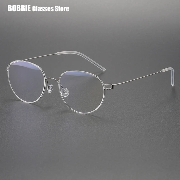 Bobbie Women's Full Rim Oval Round Screwless Titanium Eyeglasses 524317