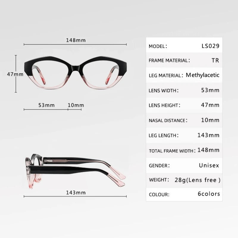 Vicky Unisex Full Rim Oval Tr 90 Titanium Reading Glasses 97029