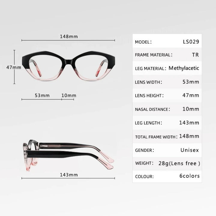 Vicky Unisex Full Rim Oval Tr 90 Titanium Reading Glasses 97029