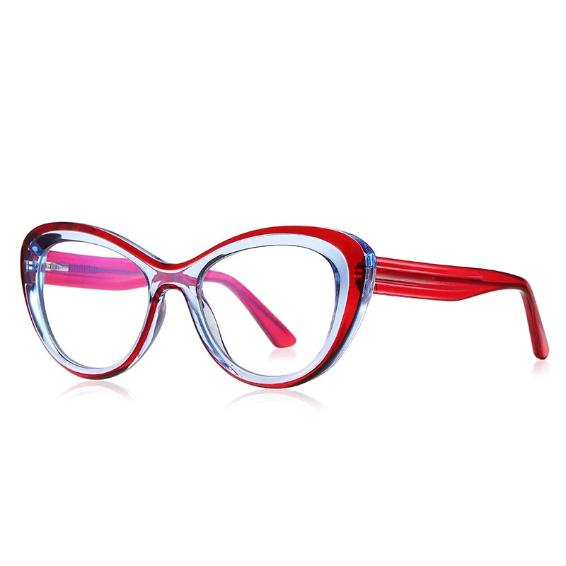 Vicky Women's Full Rim Oval Cat Eye Tr 90 Alloy Reading Glasses 2173 Reading Glasses Vicky 0 PFD2173-C4 