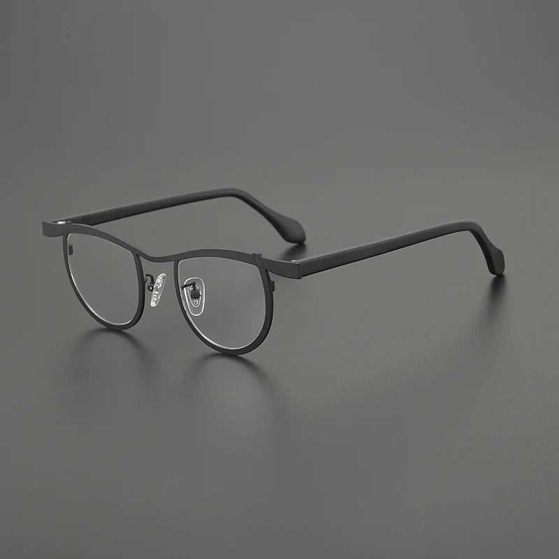 Nobler Women's Full Rim Brow Line Cat Eye Titanium Eyeglasses 185884