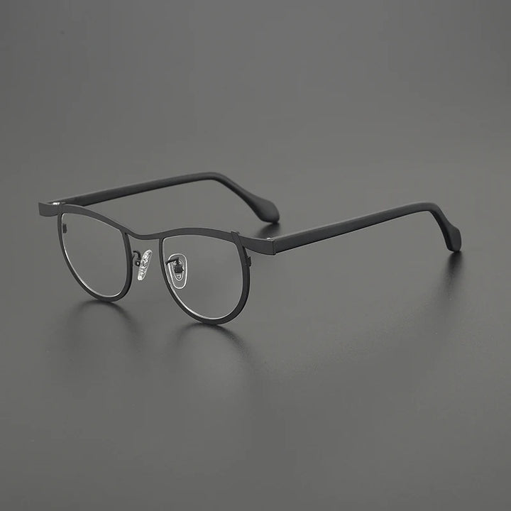 Nobler Women's Full Rim Brow Line Cat Eye Titanium Eyeglasses 185884