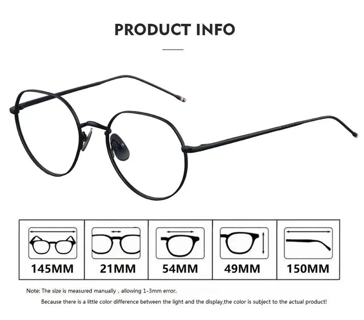 Bobbie Mens Full Rim Round Titanium Eyeglass 914000 — view 2 | Bobbie at FuzWeb
