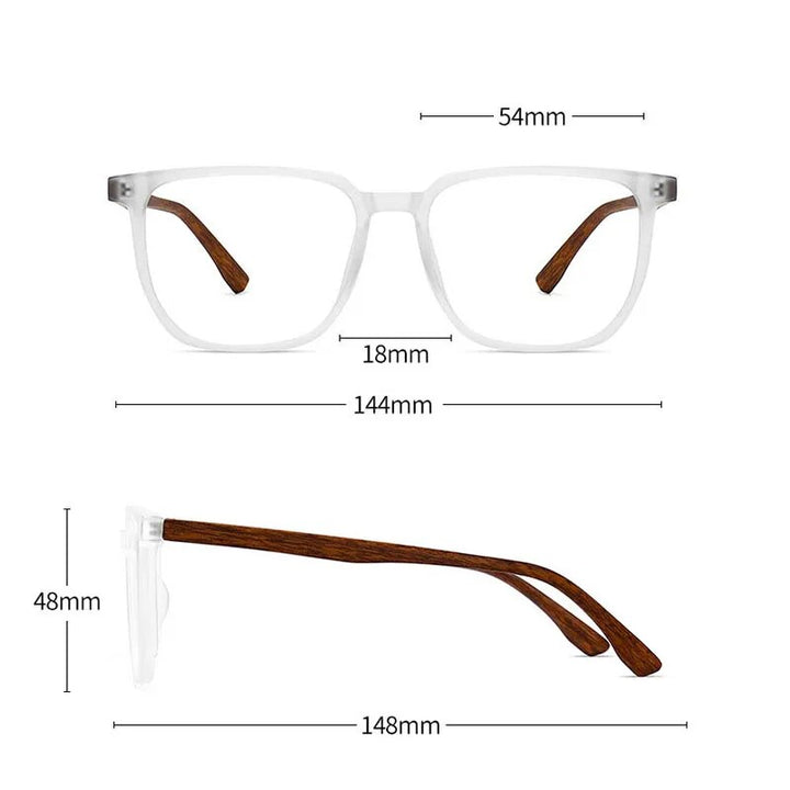 Hdcrafter Unisex Full Rim Square Tr 90 Acetate Eyeglasses 752323 Full Rim Hdcrafter Eyeglasses   