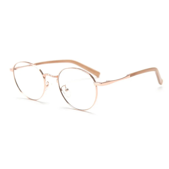 KatKani Unisex Full Rim Round Alloy Eyeglasses 2349 Full Rim KatKani Eyeglasses   