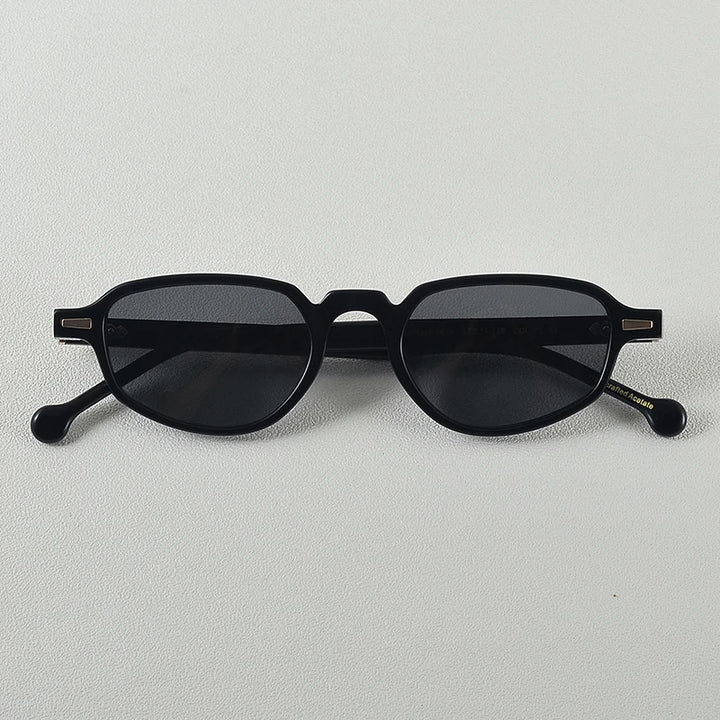 Black Mask Women's Full Rim Oval Cat Eye Acetate Sunglasses 699630