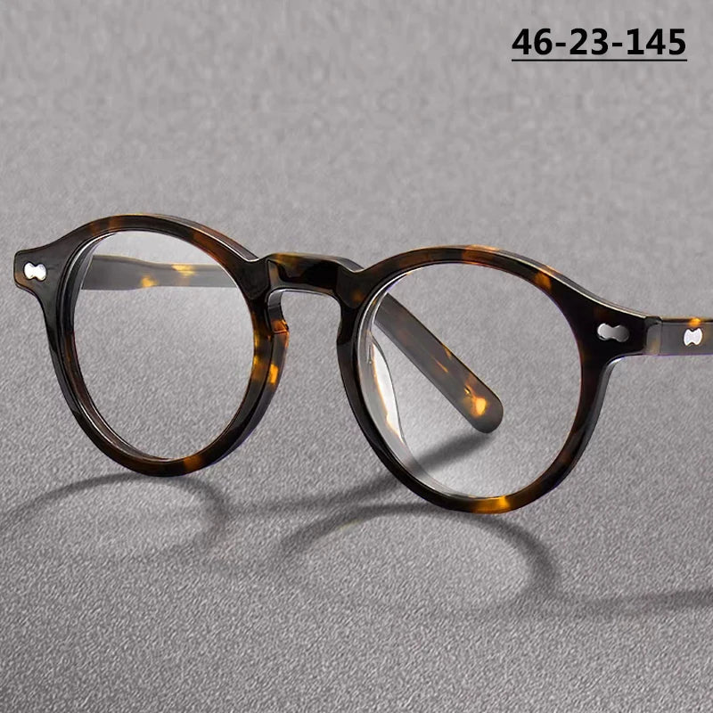 Bobbie Unisex Full Rim Round Acetate Eyeglasses 1201