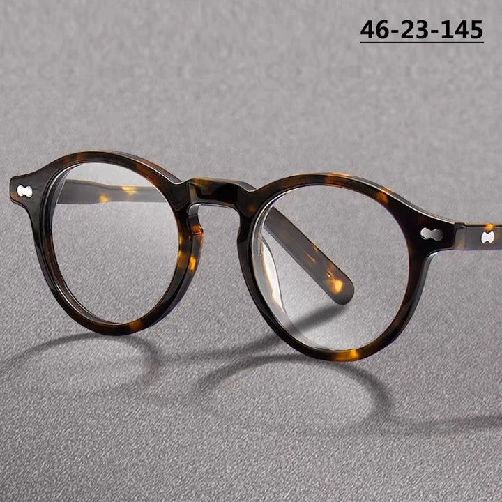 Bobbie Unisex Full Rim Round Acetate Eyeglasses 1201