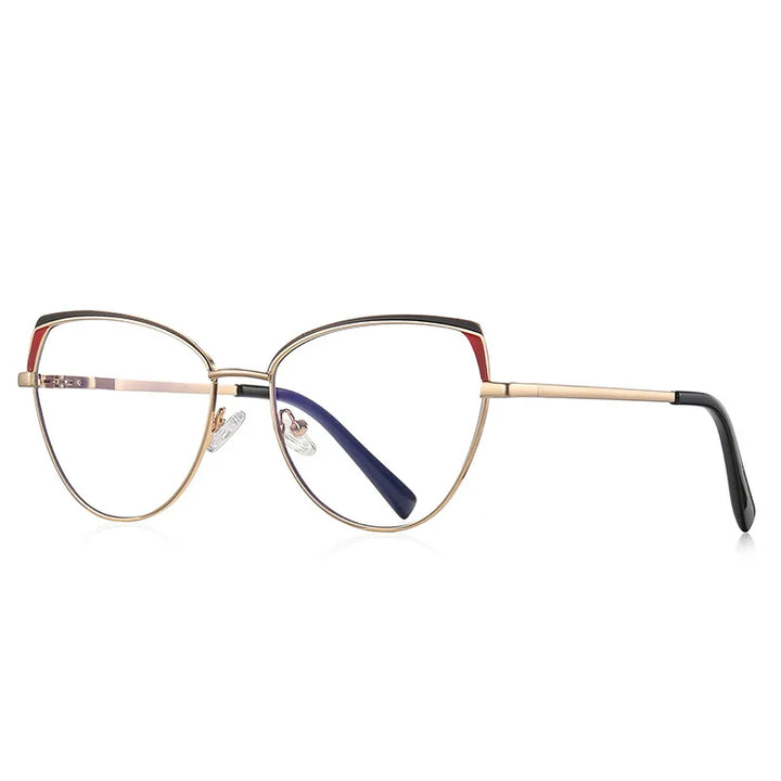 Laoyehui Women's Full Rim Square Cat Eye Alloy Reading Glasses L3105 Reading Glasses Laoyehui C1 -300 