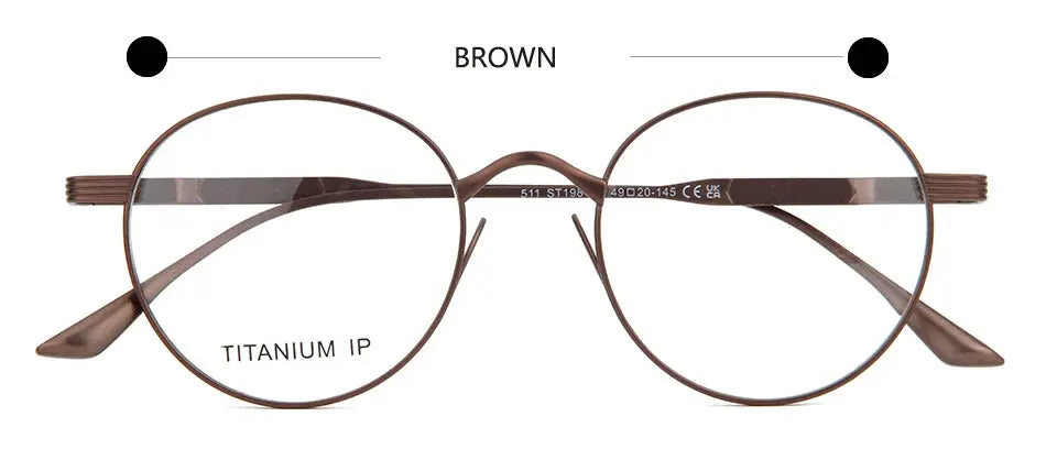 Esnbie 241980 Women's Full Rim Round Thin Titanium Frames - FuzWeb – FuzWeb