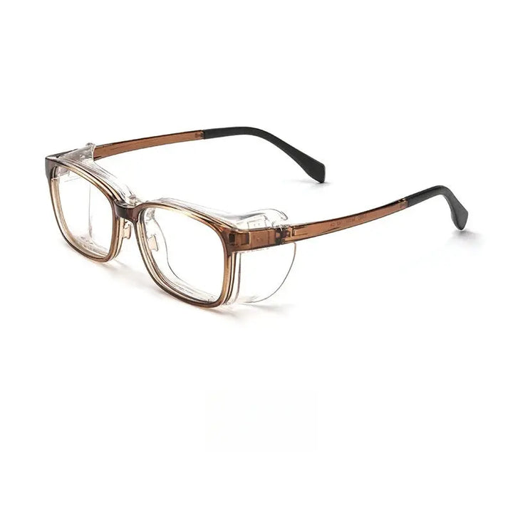 Hdcrafter Unisex Full Rim Rectangle With Clip On Shields PC Frames 910210 FuzWeb