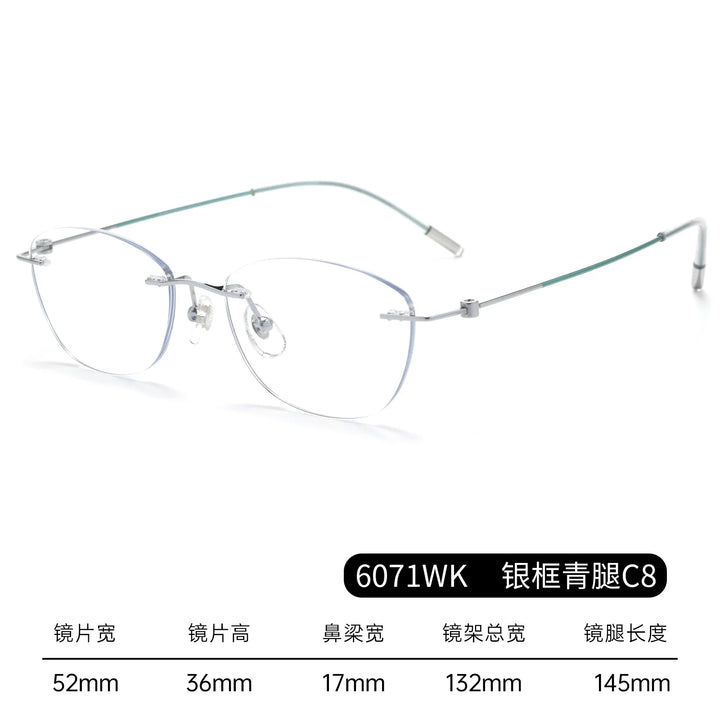 Bclear Women Rimless Butterfly Titanium Eyeglasses BSF-6071WK