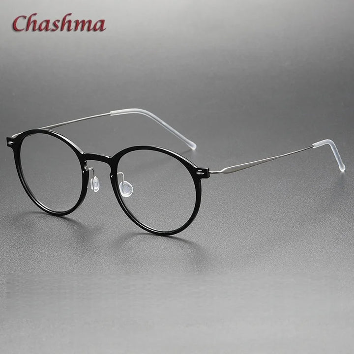 Chashma Ochki Women's Full Rim Round Tr 90 Titanium Eyeglasses 886541