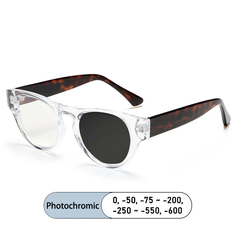 Kocolior Women's Full Rim Round Acetate Alloy Photochromic Reading Glasses 682528