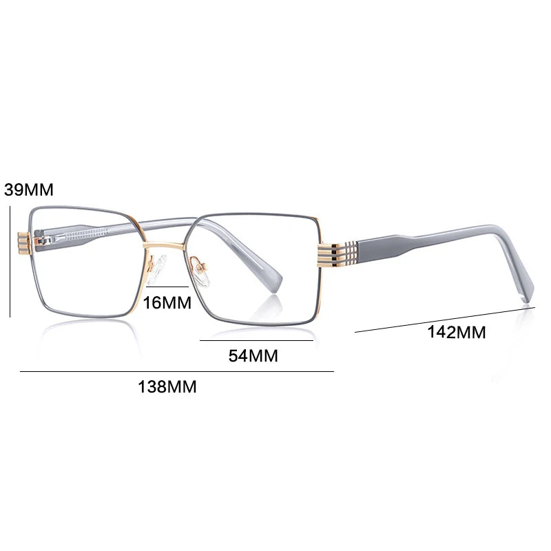 Gatenac Women's Full Rim Polygon Square Tr 90 Alloy Reading Glasses G3160