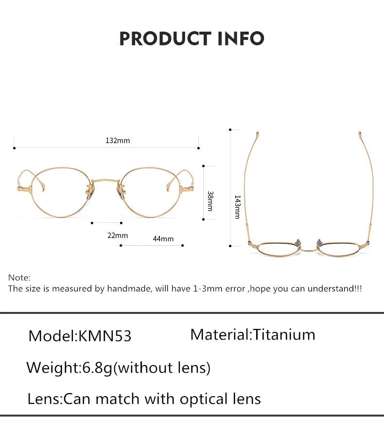 Aimee Unisex Full Rim Round Titanium Eyeglasses 1353 Full Rim Aimee   