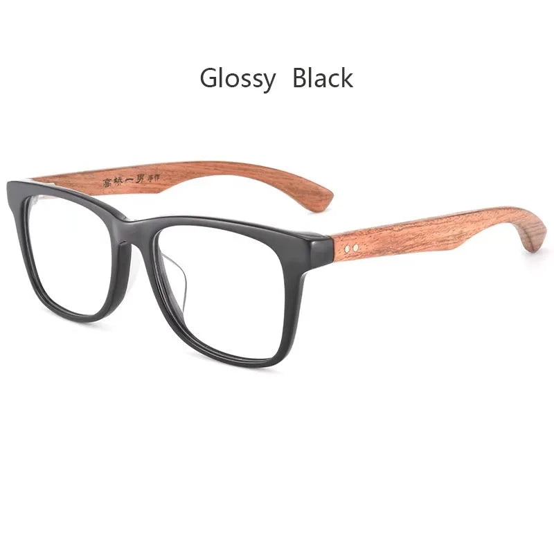 Hdcrafter Mens Full Rim Square Wood Frames 464000 — view 4 | Hdcrafter Eyeglasses at FuzWeb