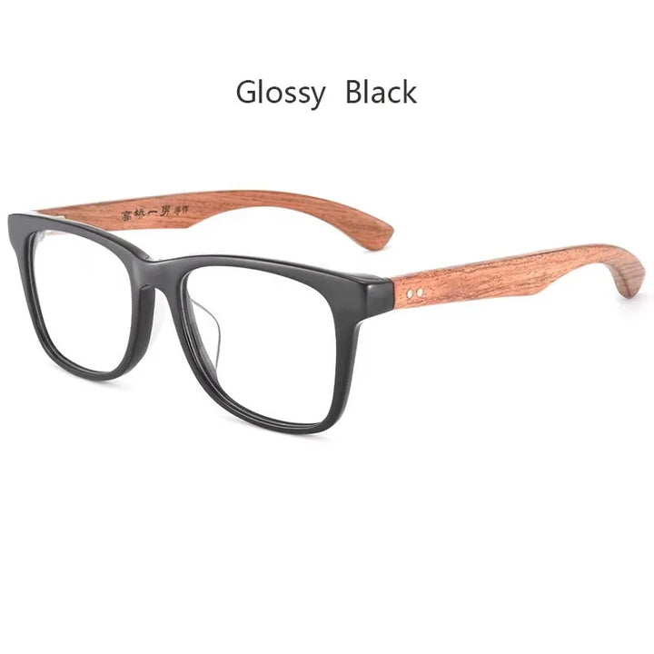 Hdcrafter Mens Full Rim Square Wood Frames 464000 — view 4 | Hdcrafter Eyeglasses at FuzWeb