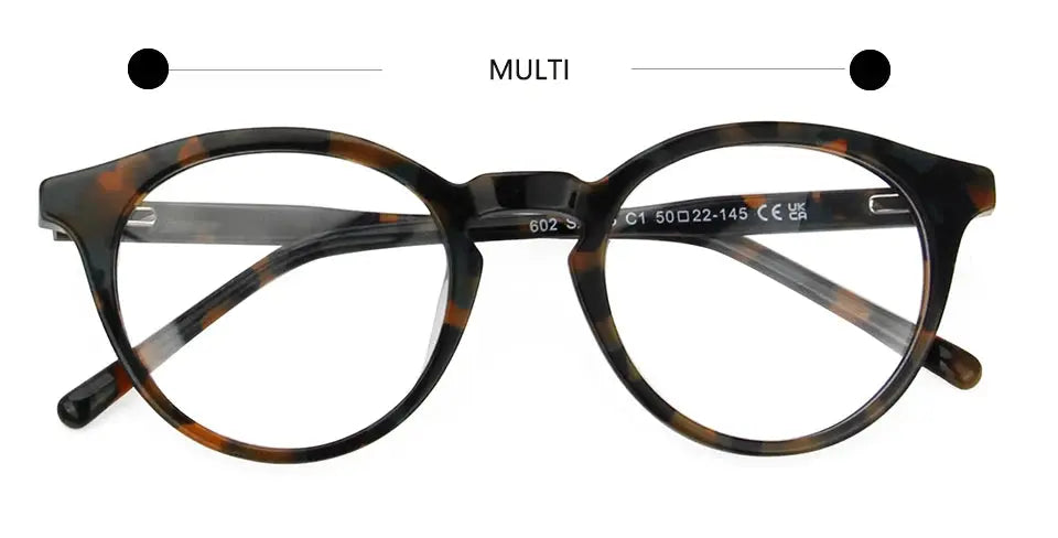 Esnbie 602216 Unisex Full Rim Acetate Round Frames FuzWeb