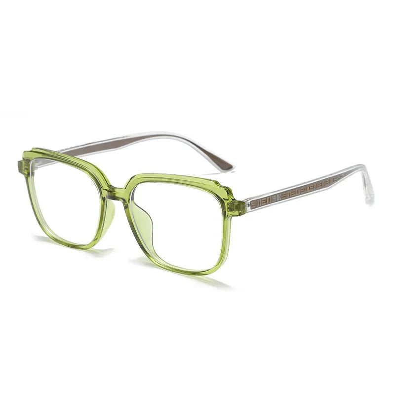 Aror Women's Full Rim Square Thick Tr 90 Alloy Eyeglasses 45116 Full Rim Aror Green Box