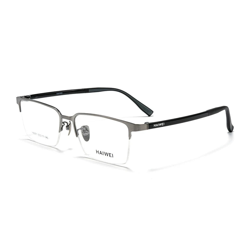 KatKani Unisex Semi Rim Square Ultem Alloy Eyeglasses 496001 Semi Rim KatKani Eyeglasses