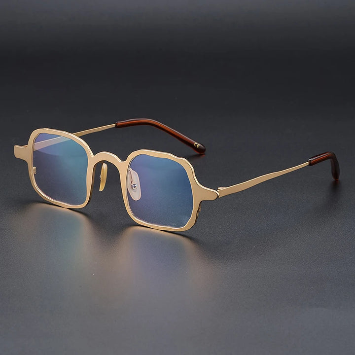 Muzz 0086 men's square IP titanium prescription eyeglasses — view 3