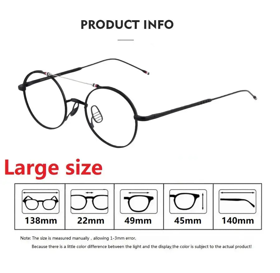 Bobbie Womens Full Rim Round Double Bridge Titanium Eyeglasses 910000 — view 2 | Bobbie at FuzWeb