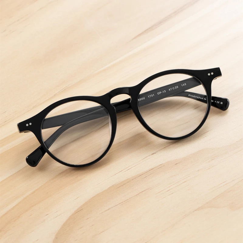 Black Mask Unisex Full Rim Oval Acetate Eyeglasses BM-5504