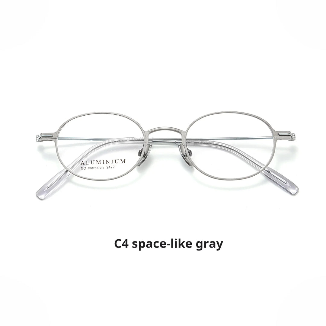 Xbora Women's Full Rim Oval Round Al-Mg Titanium Eyeglasses 542477