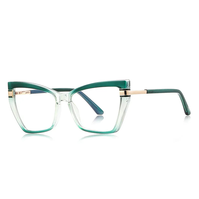 CCspace Women's Full Rim Square Tr 90 Alloy Reading Glasses 802700